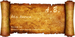 Áts Bence névjegykártya